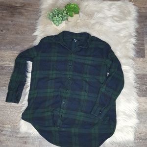 Madewell Flannel Blue Green size XS